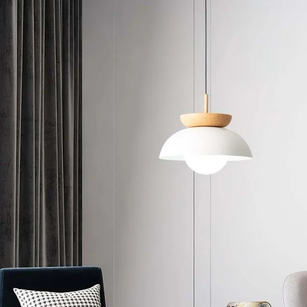 Nordic Pendel Light Tillverkad av Half-Wood