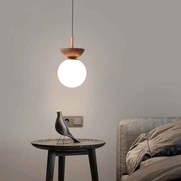 Nordic Pendel Light Tillverkad av Half-Wood