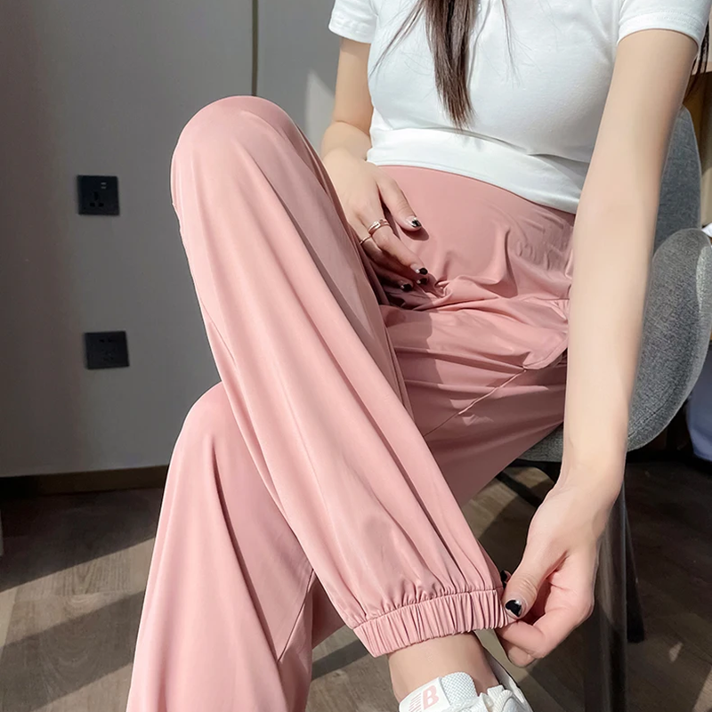 Ice Silk Maternity Sweatpants