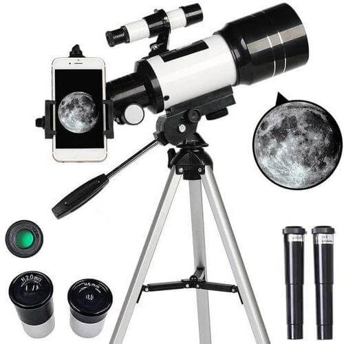 Explore the Stars with Ease - Professional Telescope with Tripod & 150x Zoom for Moon Watching