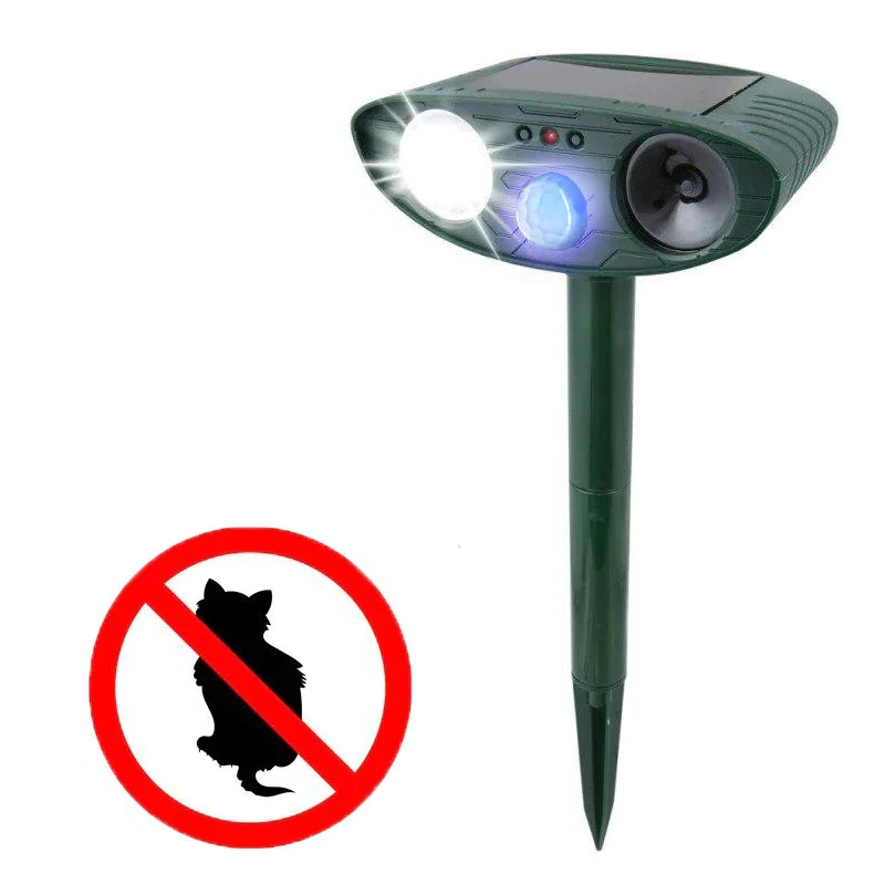 Cat Outdoor Solar Ultrasonic Repeller - Weg met katten binnen 48 uur of het is GRATIS