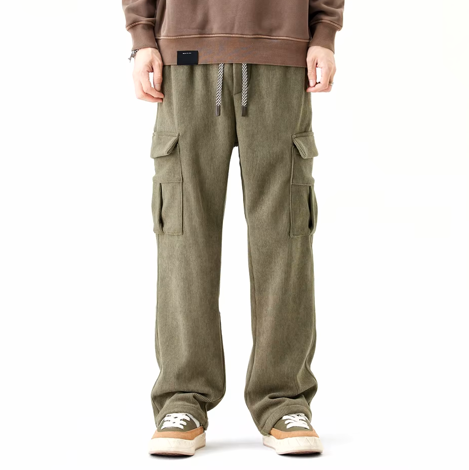 Fleece-Lined Corduroy Pants