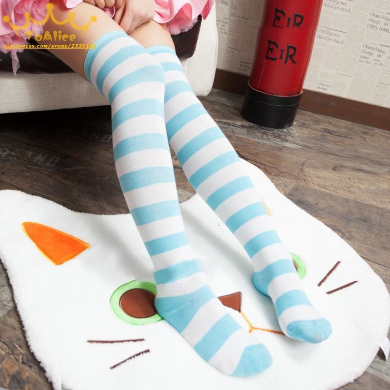 Pastel Striped Stockings