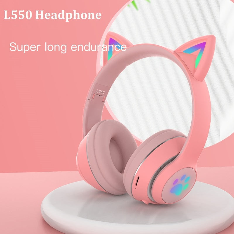 Paw Print Cat Ear Gaming Headphones