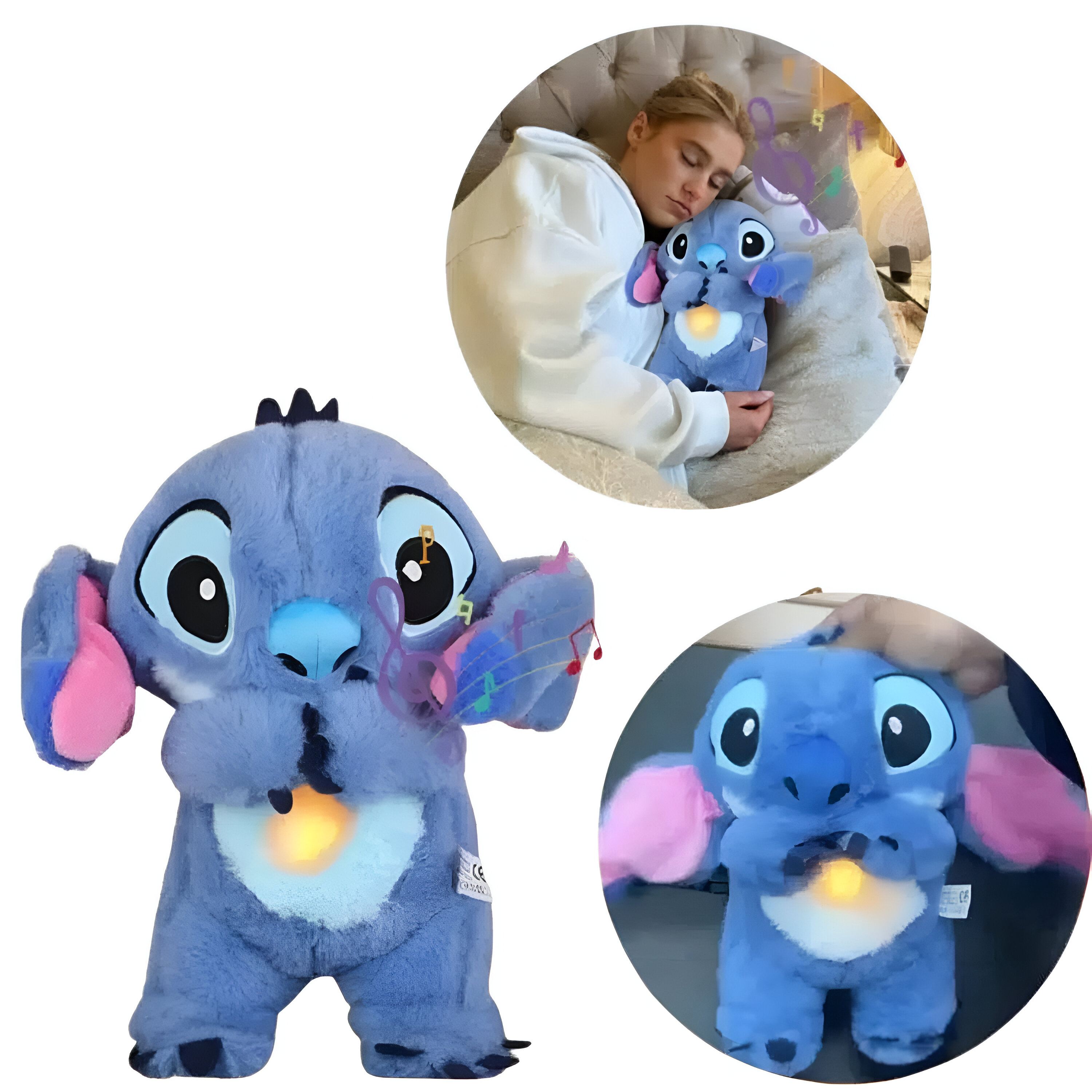 Peluche Stitch respirando