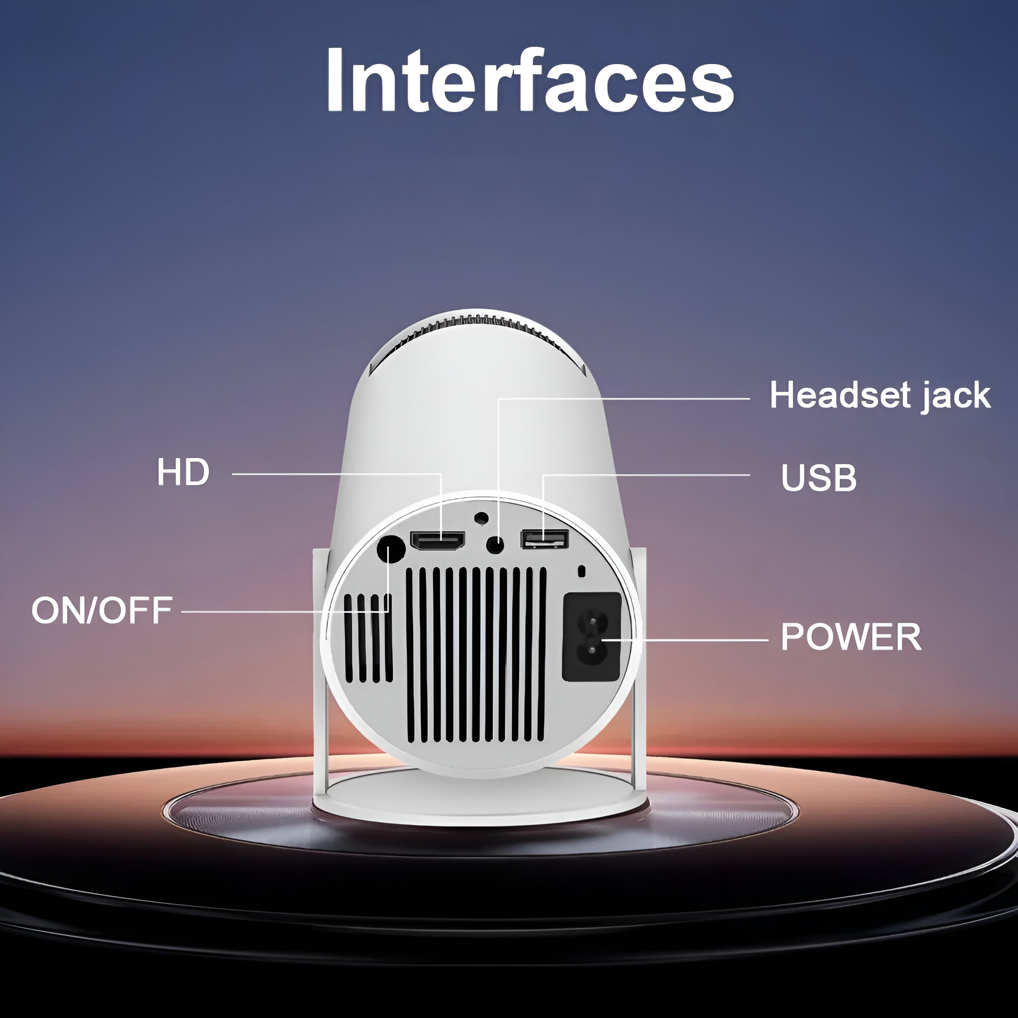 Mini proiettore video con WiFi6 e Bluetooth 5.0