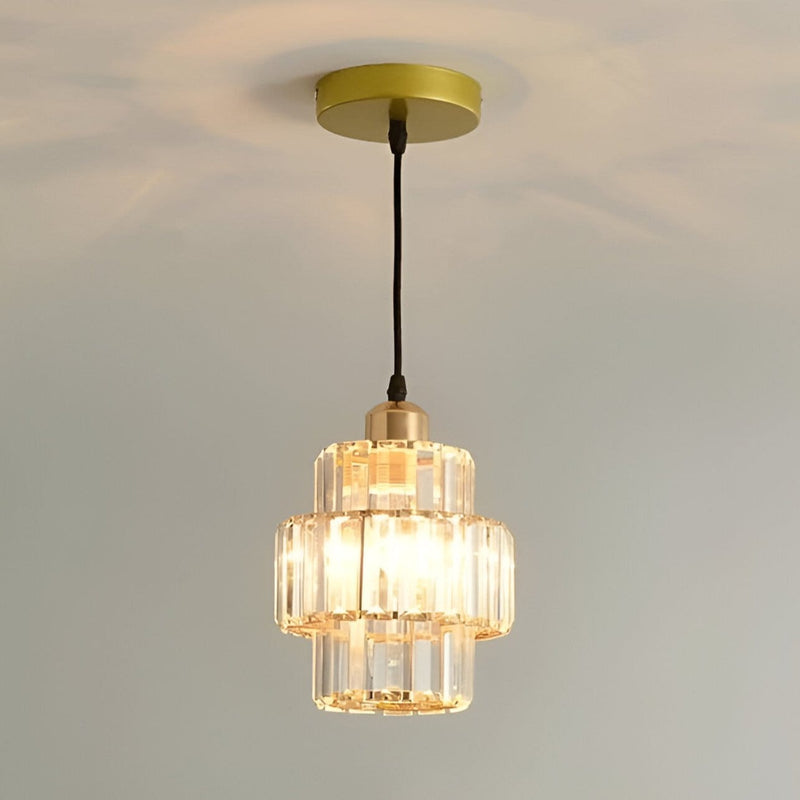 FernandoÉlégance - Crystal Ceiling Light with Striated Design