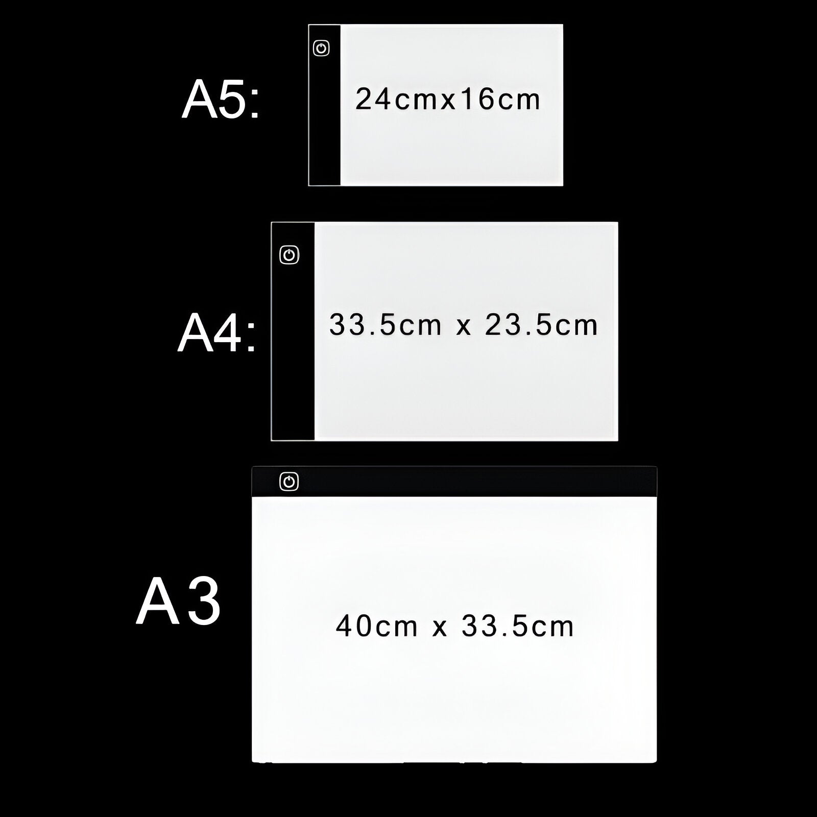 קופסת אור LED A3 A4 A5