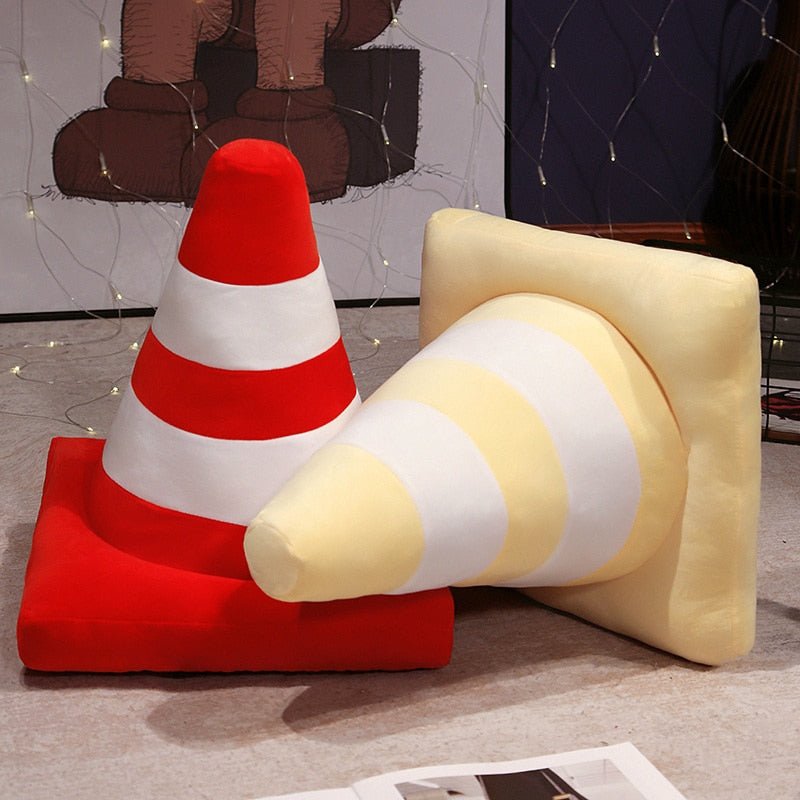 Plush 'Traffic Cone' Cosy Cushion