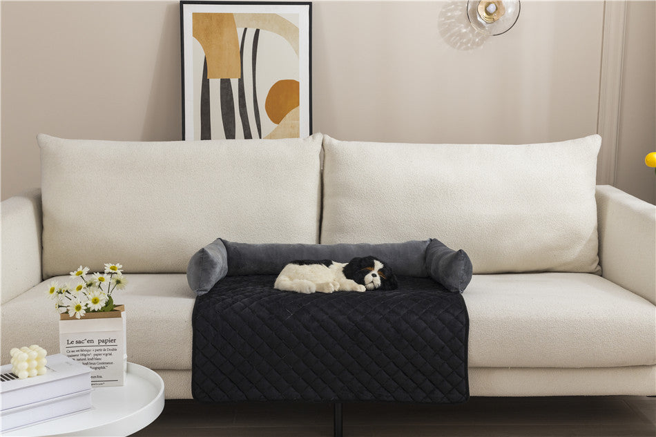 PlushPaws Lounge - Pet Sofa Cushion Bed with Pillow