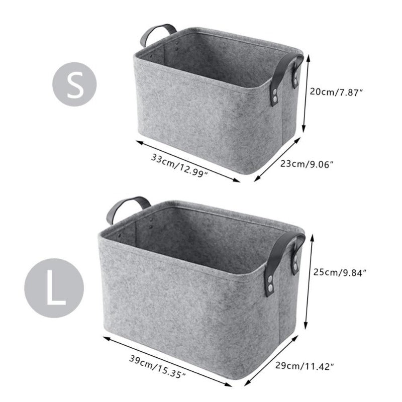 Tilda Collapsible Felt Storage Basket