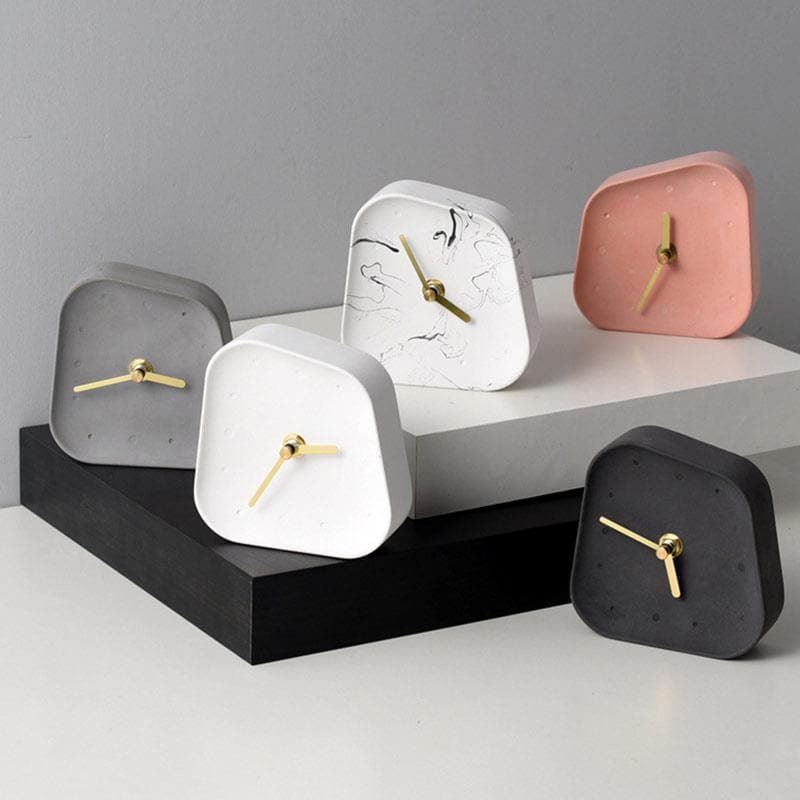 Any Time Cement Desk Clock