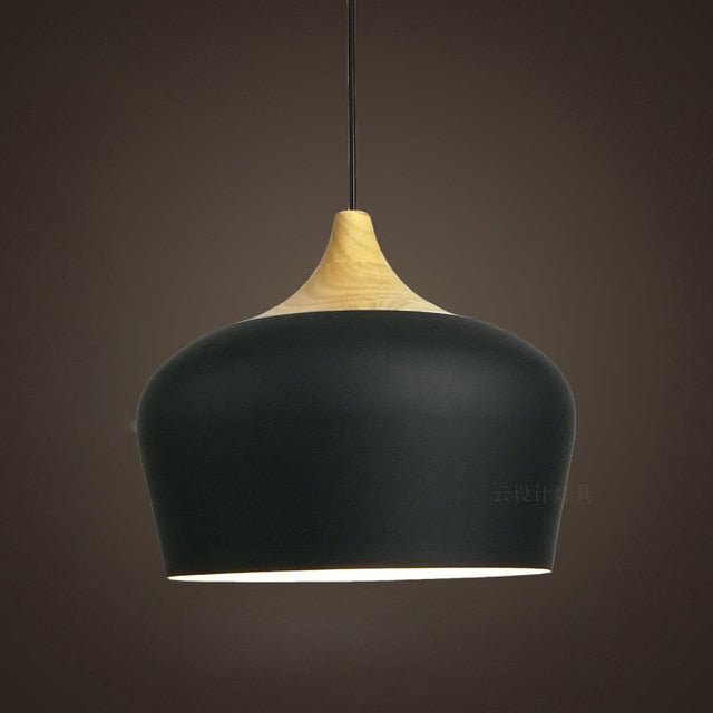 Soft Pastel Palette Pendant Lights in Metal & Wood - Final Sale