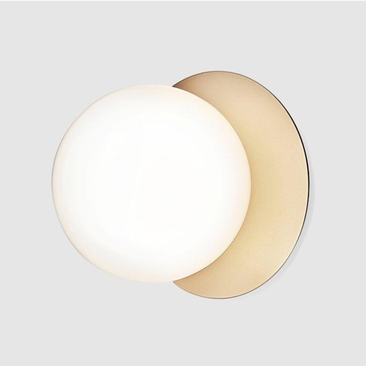 Globe and Metal Plate Ceiling Light