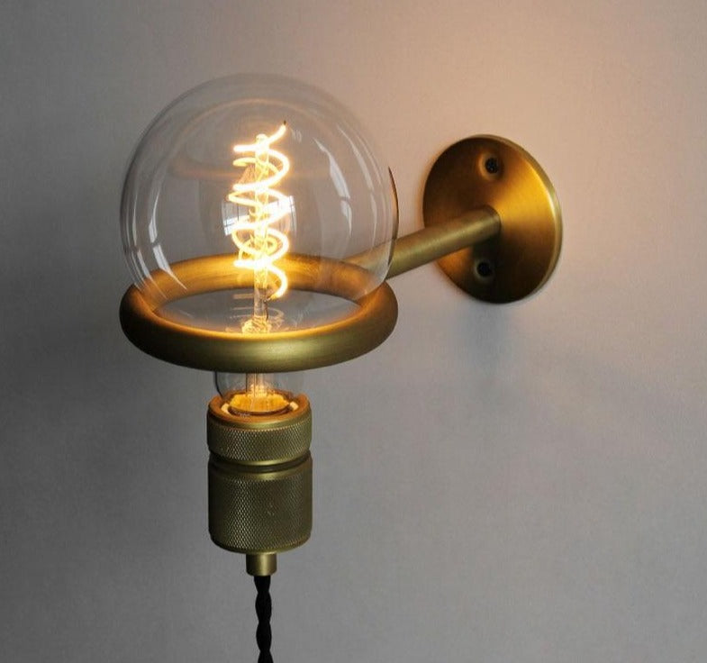 Vintage Industrial Sconce Light with Plug