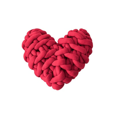 Valentine Heart Shaped Knot Throw Pillow Cushion