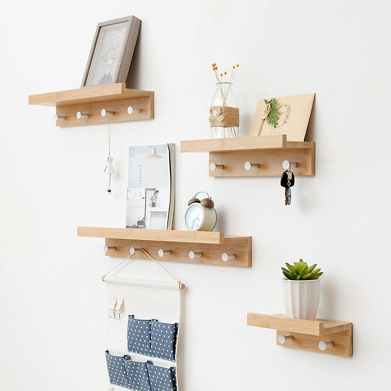 Cooper Wall Storage Shelf with Hooks