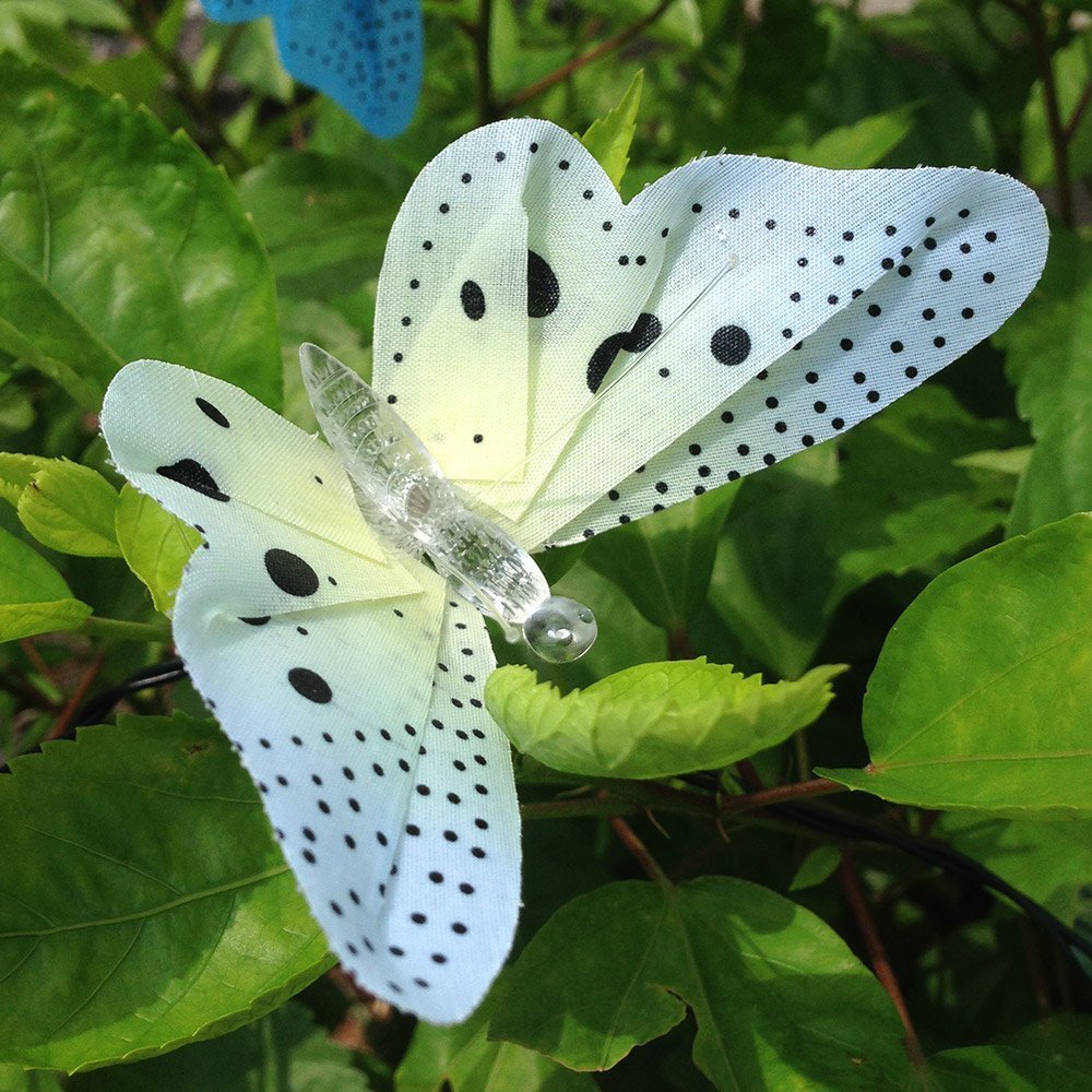 Luces LED de cadena de mariposas con energía solar