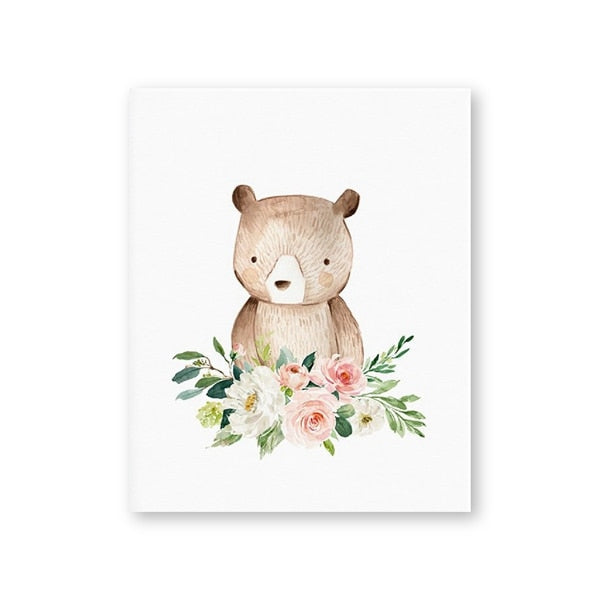 Nursery Wall Art - Floral Friends