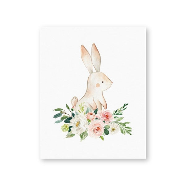 Nursery Wall Art - Floral Friends