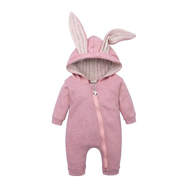 Hooded Rabbit Baby Onesie