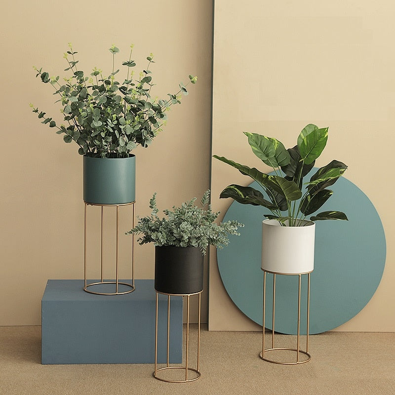 Fleur Store Plantepotter med Metal Stand