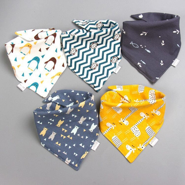 Baberos tipo bandana (paquete de 5)