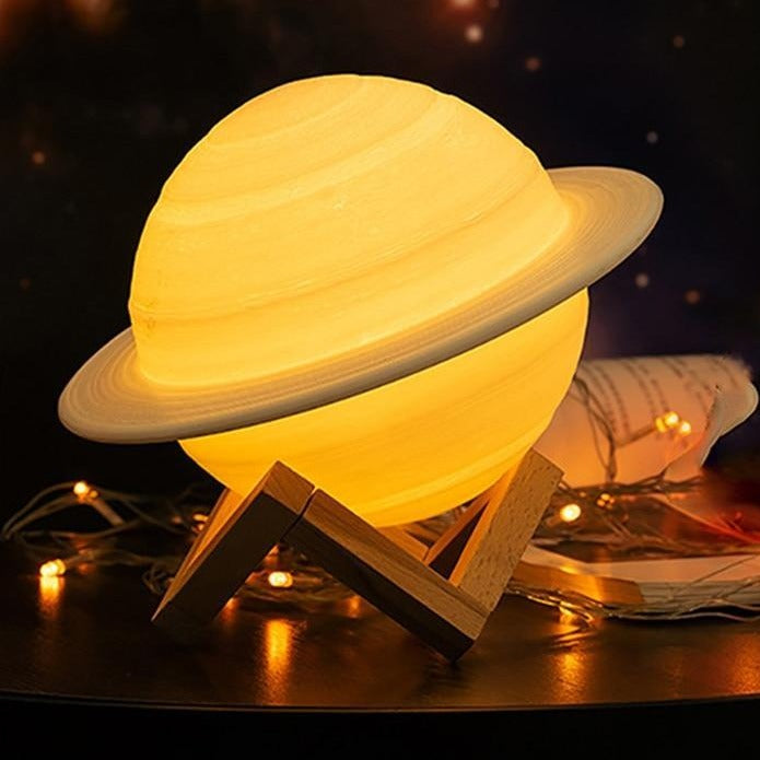 Fargeskiftende Saturn-lampe