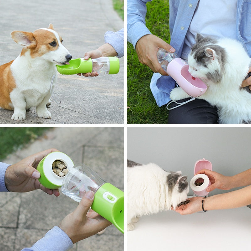 Multifunctional 2-in-1 Portable Dog Water Bottle and Feeder