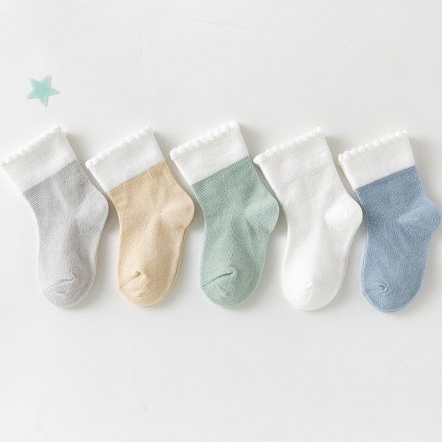 Chaussettes en coton - Variété de couleurs, paquet de 5