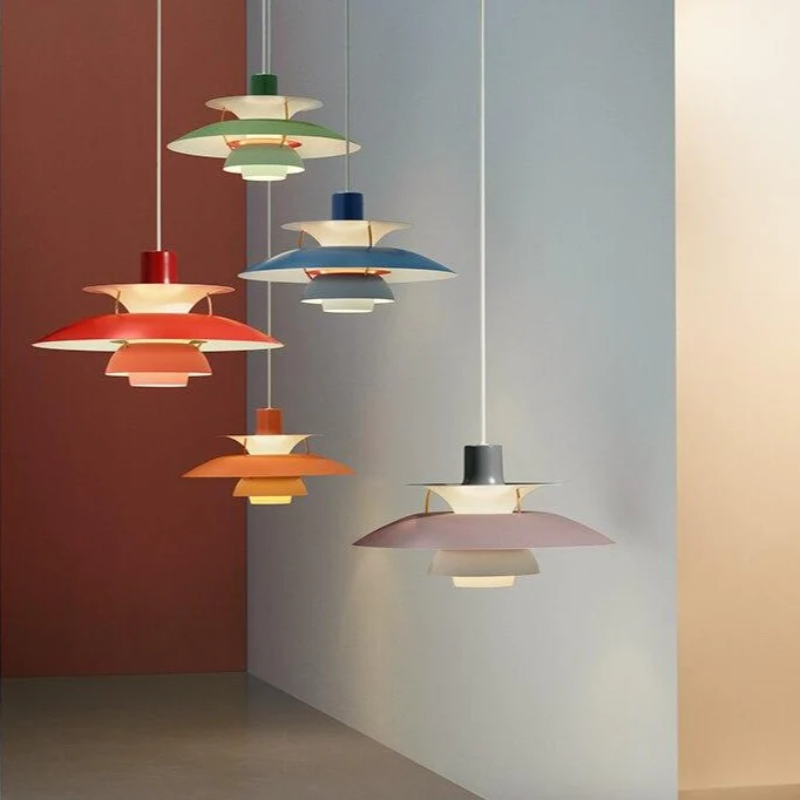 Colored Layered Pendant Light