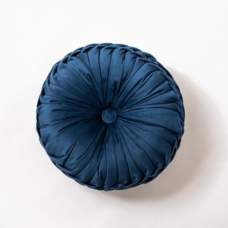 Velvet Ruffle Round Throw Pillow Cushions