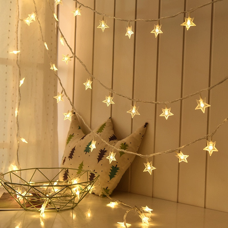 Guirlande lumineuse en forme d'étoile pour chambre d'enfant