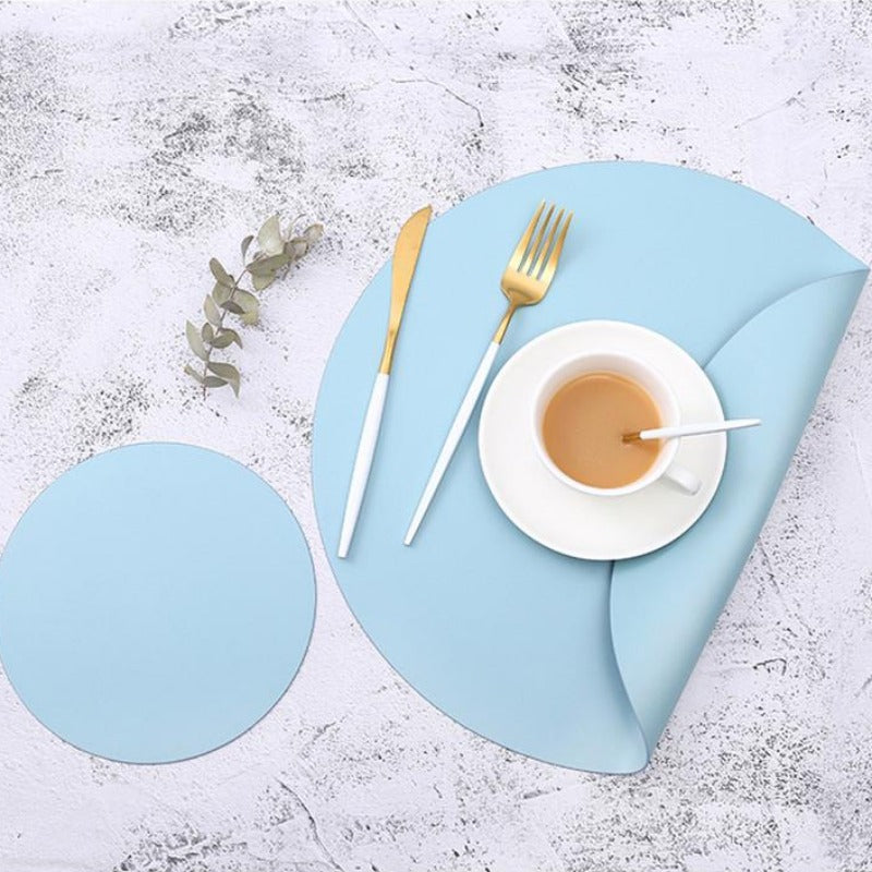 Modern Waterproof PU Leather Placemats & Coasters