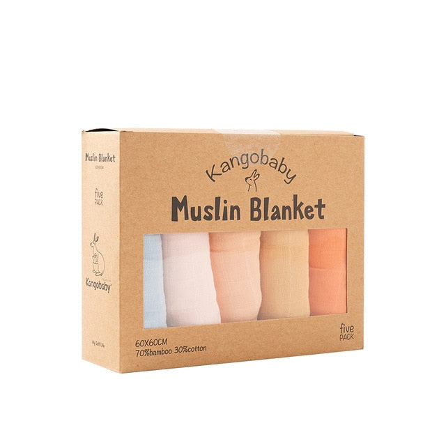 5 Piece Organic Bamboo Muslin Set