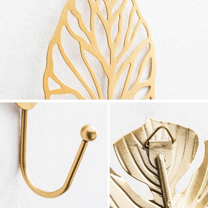 Nature's Leaves Metal Wall Hooks