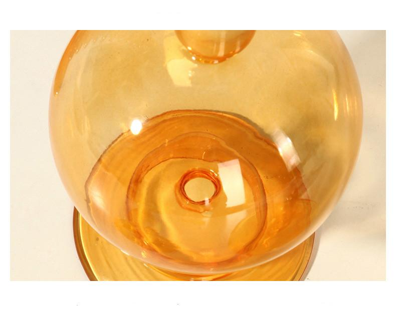 Orange Blown Glass Candle holders