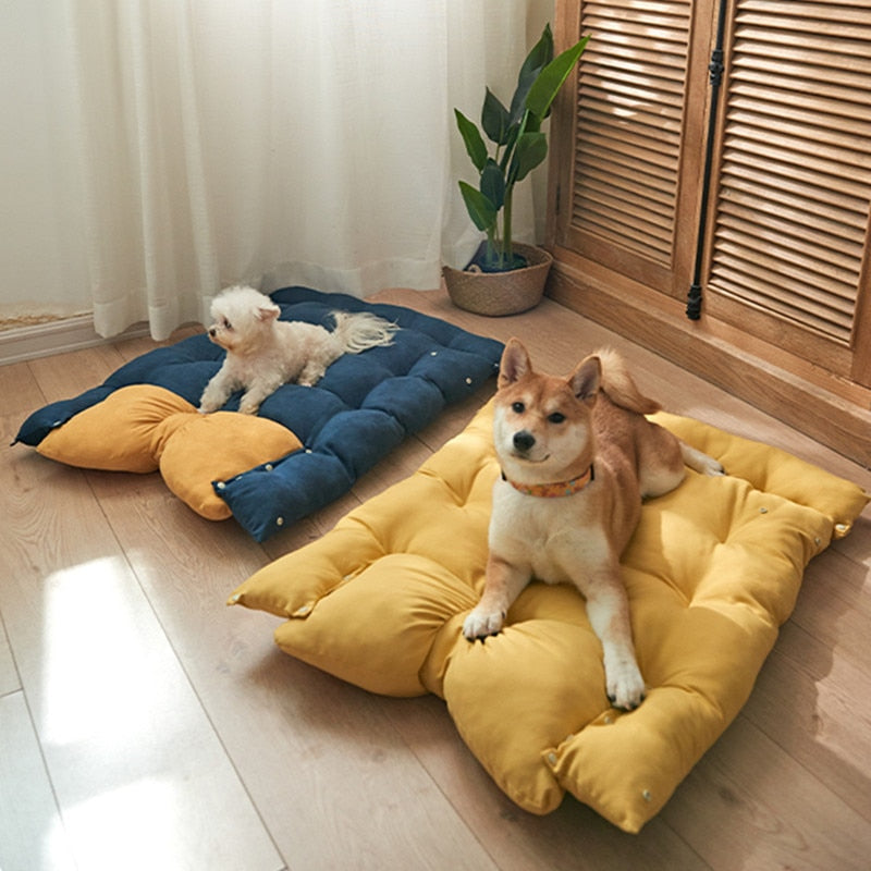 Cama de Cão em Pluche Multifuncional com Laço Fofo & Ninho para Cão