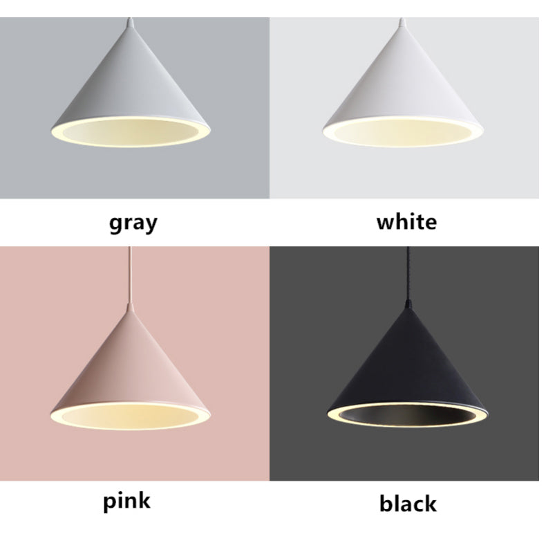 Krorat - Modern LED Cafe Bar Restaurant Nordic Cone Hanging Lamp