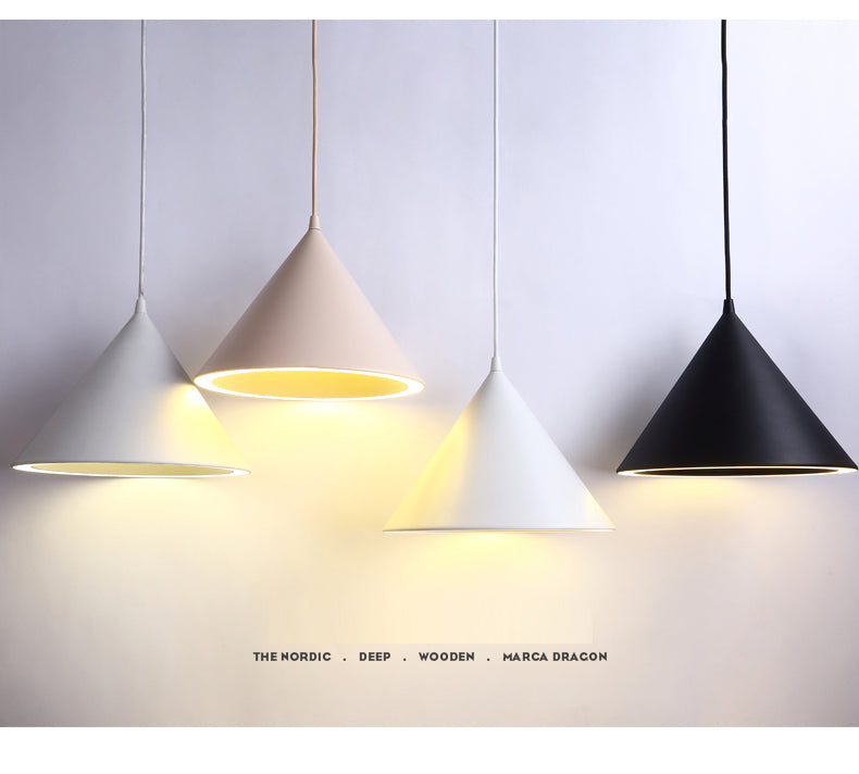 Krorat - Modern LED Cafe Bar Restaurant Nordic Cone Hanging Lamp