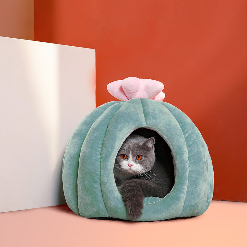 Cueva para gatos Cactus con cojín extraíble para cama para gatos