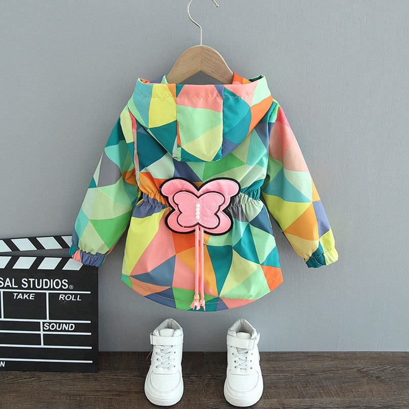 Girls Butterfly Raincoat