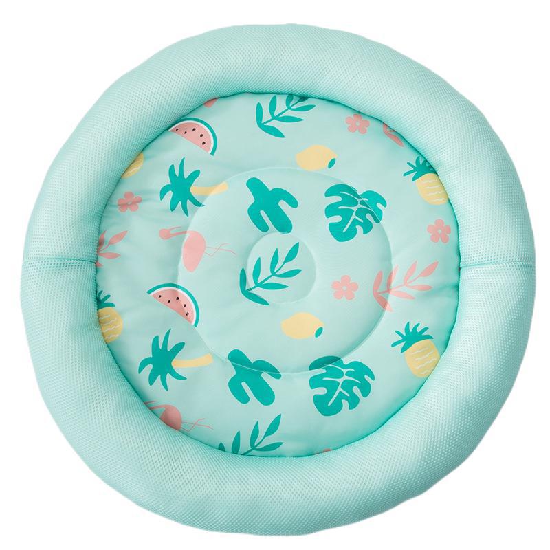 Tropical Summer Round Cat Cooling Mat