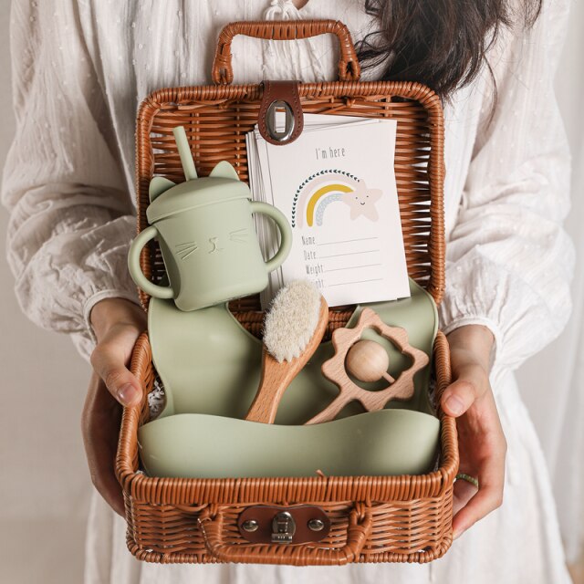 Vintage Baby Geschenkset Hamper