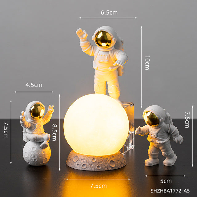 Conjunto de decoración lunar y equipo de astronautas