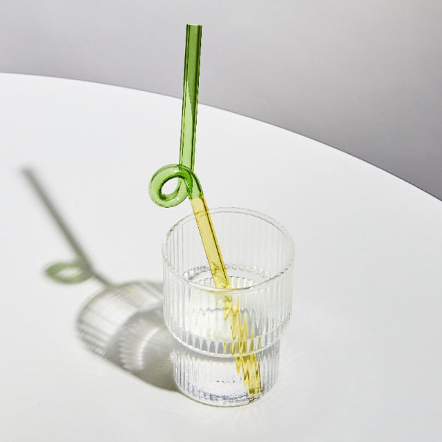 Twist Colorful Glass Straw