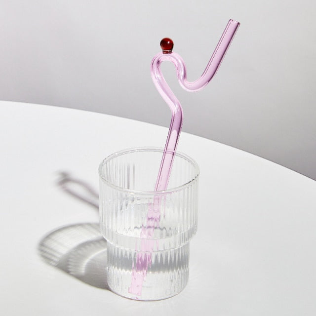 Twist Colorful Glass Straw