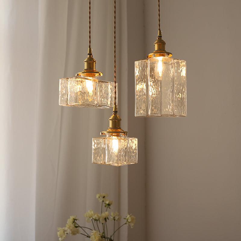 Jewel Glass & Brass Pendant Light