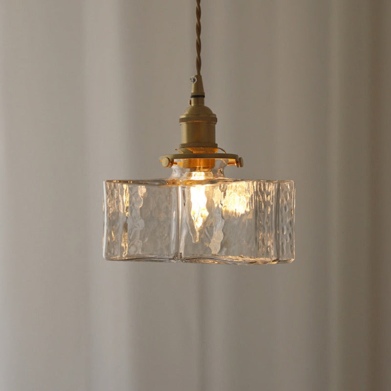 Jewel Glass & Brass Pendant Light