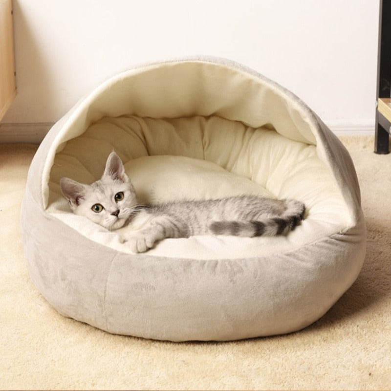 Cozy Round Calming Cat Cave Bed